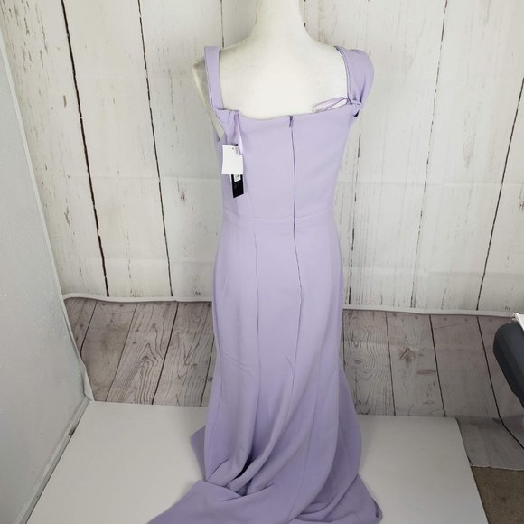 Avery G Off Shoulder Crepe Evening Gown Prom - Picture 5 of 7